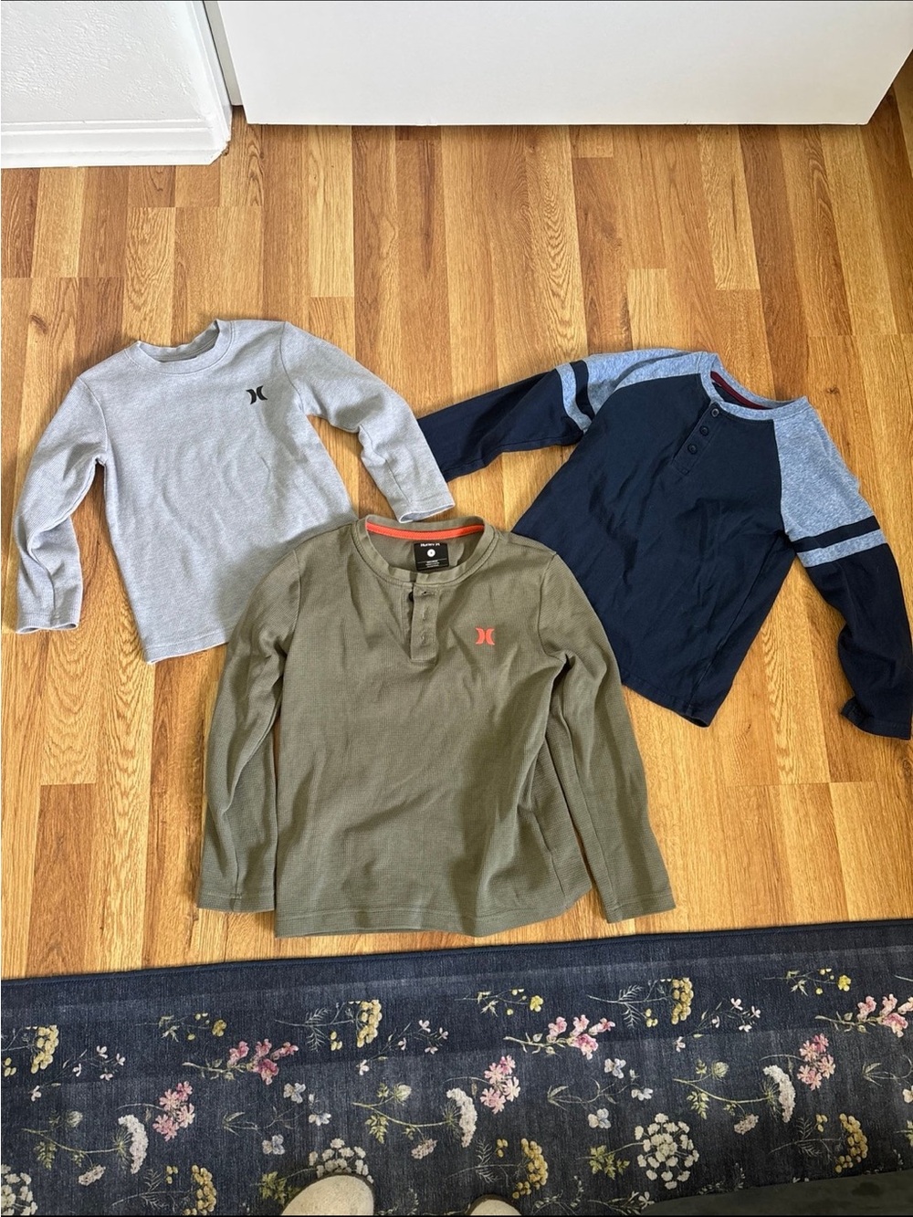 Trio of boys long sleeve tees